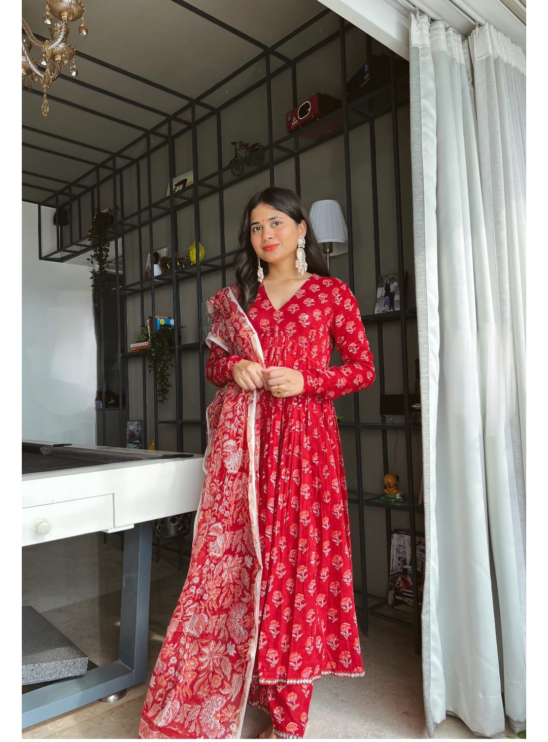 Akshar Designer Alia Cut Pure Cotton Kurti With Bottom Dupatta Wholesale Clothing Distributors In India
